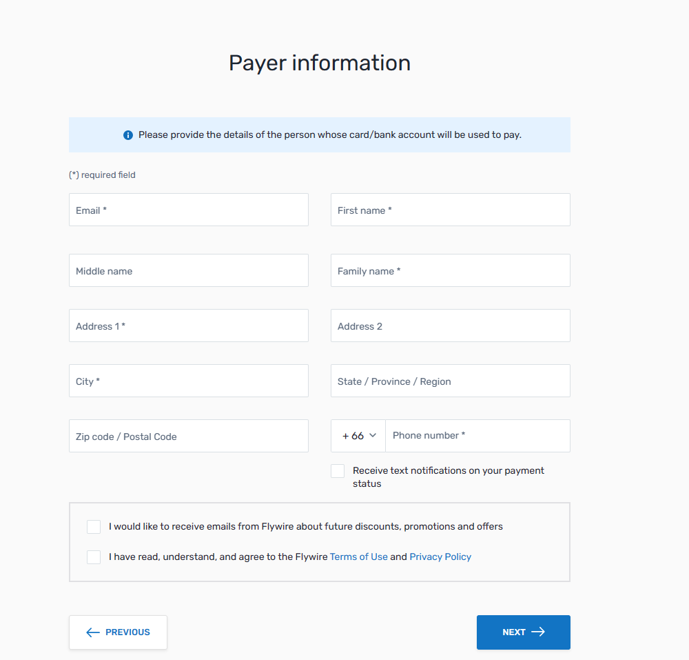 Flywire International Payment 4